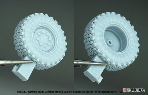 DEFモデル DW35177 1/35 現用 ドイツ モワク イーグルIV 軽装甲車 自重変形タイヤセット(コンチネンタル)(ヴェスピッド/ダス・ヴェルク用)(2種各2個入り,マスキングシール付き)