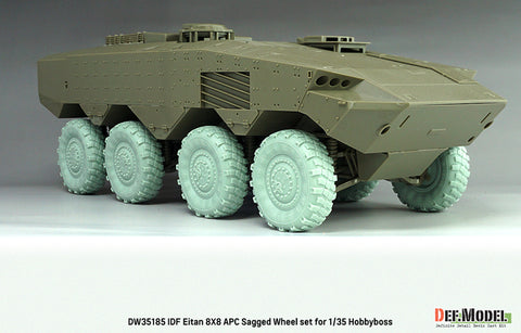 DEFモデル DW35185 1/35 現用 イスラエル エイタン 装甲兵員輸送車 自重変形タイヤセット(1)(ミシュランXML)(ホビーボス用)(4種各2個入り,マスキングシール付き)