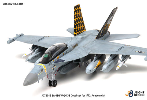DEFモデル JD72016 1/72 EA-18G グラウラー デカールセット - VAQ-138 イエロー・ジャケッツ（1/72 EA-18Gキット用）