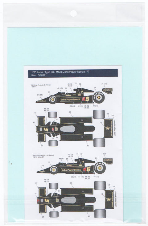 デカールプール DP012 1/20 ウェルター ウルフ WR1 "グッドイヤー" オプション