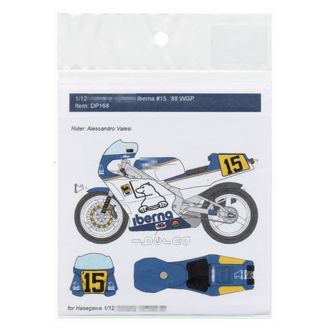 デカールプール DP168 1/12 ヤマハ YZR500 イベルナ #15 A. Valesi WGP 1988