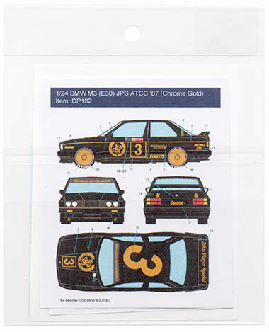 デカールプール DP182 1/24 BMW M3 JPS ATCC 1987 (クロームゴールド)
