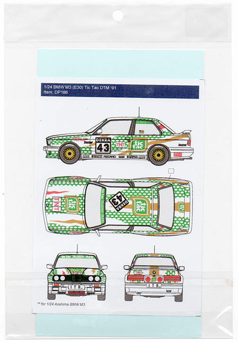 デカールプール DP186T 1/24 BMW M3 チックタック DTM '91 (ビーマックス用) (BBSホイール付き)