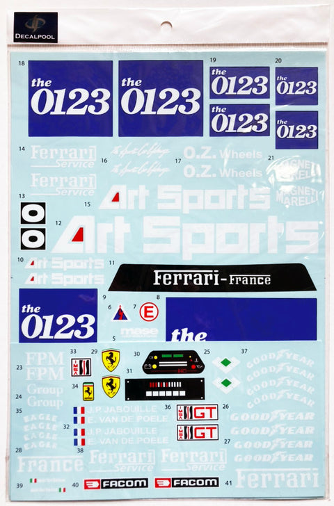 デカールプール DP201 1/8 フェラーリ F40 LM 0123 #40 IMSA '90 デカール for Pocher / Centauria / Hachette