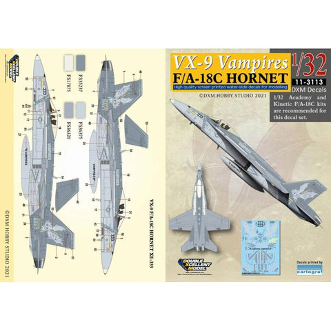 DXM 11-3113 1/32 アメリカ海軍F/A-18C ホーネット VX-9 ヴァンパイアーズ