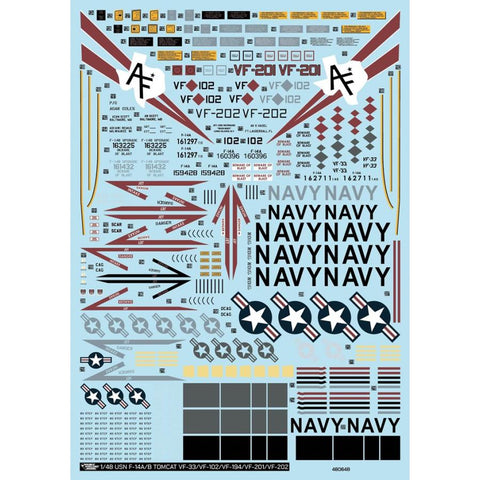DXM 41-4269 1/48 アメリカ海軍 F-14A/B F-33/VF-101/VF-102/VF-194/VF-201/VF-202 トムキャット コレクション #5