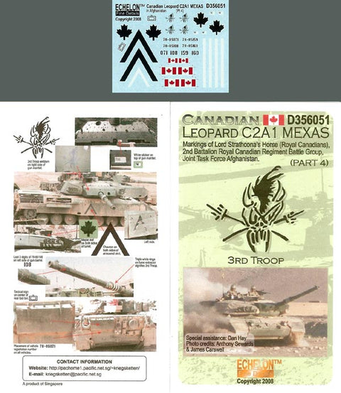 エシュロン D356051 1/35 カナダ軍 レオパルドC2A1 MEXAS用(Part4)