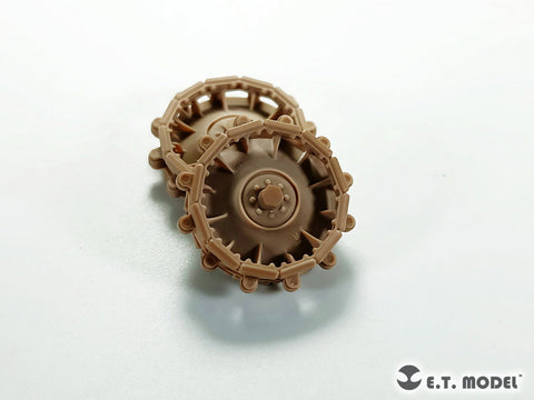 E.T.モデル P35-066 1/35 WWII ドイツ Sd.Kfz.250装甲兵員輸送車/Sd.Kfz.10用 起動輪&スプロケット履帯セット(ドラゴン用)