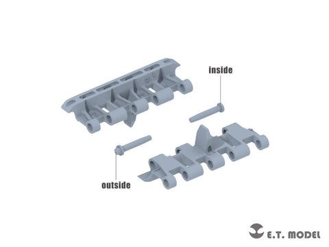 ETモデル P35-068 1/35 ブリティッシュ A34 コメット 巡航戦車 ワークブル履帯(3Dプリント) (タミヤ用)