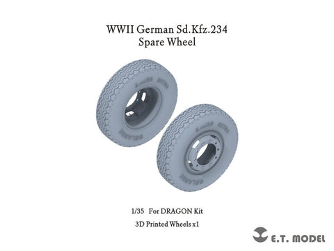 ETモデル P35-109 1/35 WWII ドイツ Sd.Kfz.234 スペアホイール (ドラゴン用)