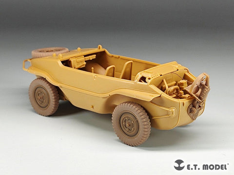 E.T.モデル P35-135 1/35 WWII ドイツ シュビムワーゲン166型用自重変形タイヤ 幅狭タイプ(タミヤ用)