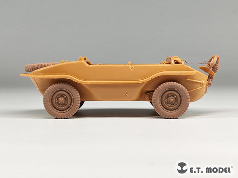 E.T.モデル P35-135 1/35 WWII ドイツ シュビムワーゲン166型用自重変形タイヤ 幅狭タイプ(タミヤ用)