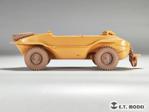 E.T.モデル P35-136 1/35 WWII ドイツ シュビムワーゲン166型用自重変形タイヤ 幅広タイプ(タミヤ用)