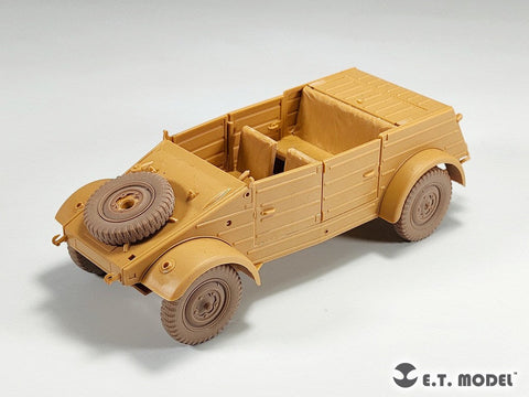 E.T.モデル P35-138 1/35 WWII ドイツ キューベルワーゲン82型用自重変形タイヤ 幅狭タイプ(タミヤ用)