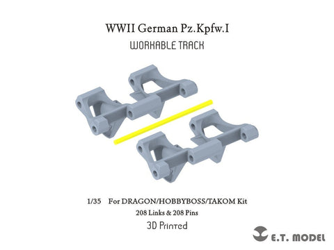 E.T.モデル P35-400 1/35 WWII ドイツ I号戦車用可動履帯(ドラゴン/ホビーボス/タコム用）