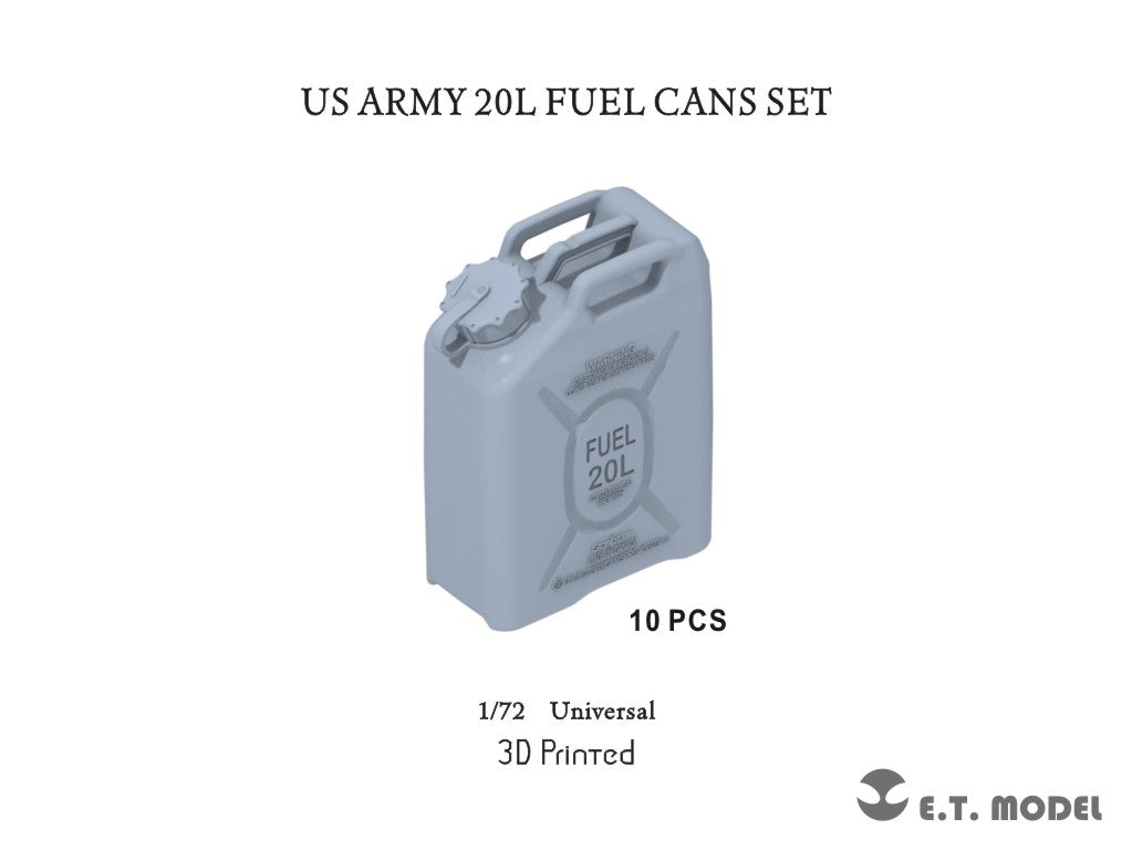 E.T.モデル P72-002 1/72 アメリカ陸軍 20L燃料缶セット(3Dプリント