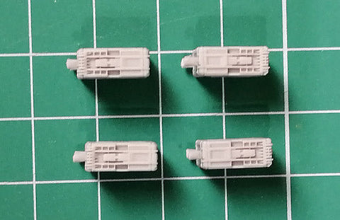 エウレカXXL E-077 1/35 25mm M242ブッシュマスター機関砲用弾薬ケース（M2 / M3 ブラッドレーCAV、LAV-25）  レジンパーツ×4