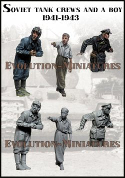 エボリューション  EM-35255 1/35  WWII ソビエト 赤軍戦車兵と少年 (1941-43)(3体入)