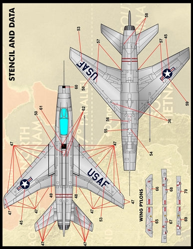ファーボール F/D&S-4821 1/48 カラー＆マーキング of アメリカ空軍 F-100s PT I