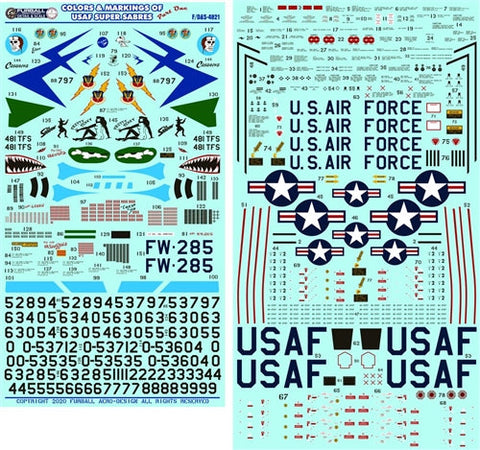 ファーボール F/D&S-7202 1/72 カラー＆マーキング of アメリカ空軍 F-100s PT I