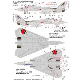 HADモデル DW-48011 1/48 F-14A Vf-41 ブラックエース デカールシート 「ザ・ファイナルカウントダウン」