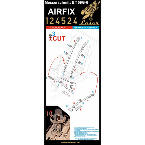 HGW 124524 1/24 メッサーシュミット Bf109G-6 pre-cut (laser) | Airfix