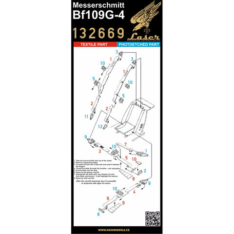 HGW 132669 1/32 Bf109G-4 pre-cut (laser)