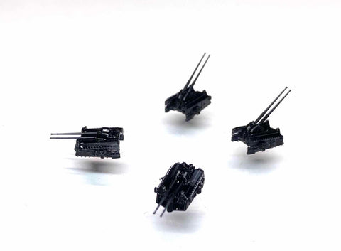 バンカースタジオ WS70007 1/700 WWIIドイツ海軍 10.5cm連装対空砲 33型 タイプA(ビスマルク型/アドミラルヒッパー型用)