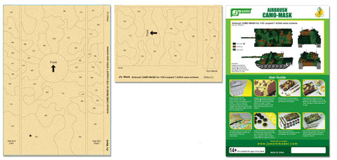 J's Work PPA5112 エアブラシ用迷彩マスキング 1/35 レオパルト1 A3/A4 カモフラージュ