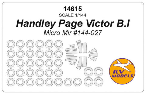 KVモデル 14615 1/144 ハンドレページビクター B.I - (Micro Mir #144-027) + ホイール キャノピーマスキングシート