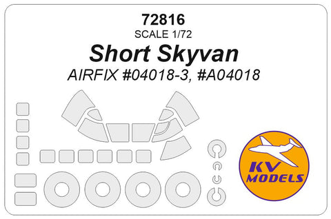 KVモデル 72816 1/72 ショートスカイバン (エアフィックス #04018-3, #A04018) + ホイール キャノピーマスキングシート