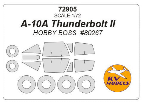 KVモデル 72905 1/72 A-10A サンダーボルト II (ホビーボス #80267) + ホイール キャノピーマスキングシート