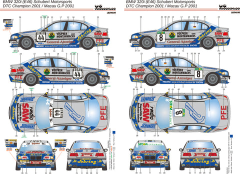 LBプロダクション 24030 1/24 BMW E46 シューベルトモータース DTC チャンピオン 2001/ マカオ GP 2001