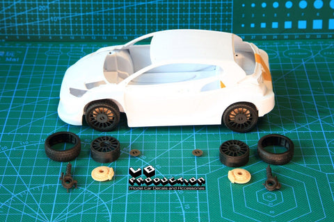 LBプロダクション LBTK22 1/24 トヨタ GRヤリス ラリー1 ターマックホイール/ ブレーキ/ サスペンションセット