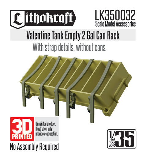 リソクラフト LK350032 1/35 WWII イギリス バレンタイン歩兵戦車 空の2ガロン缶ラック
