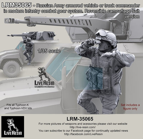 ライブレジン LRM-35065 1/35 現用 ロシア陸軍 装甲車/トラック 士官 コンバットギアシステムセット18 リバーシブルカモフラージュバージョン 各タイフーン装輪装甲車用
