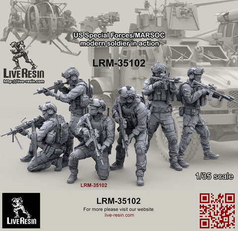 ライブレジン LRM35102 1/35 アメリカ海兵隊特殊作戦コマンド MARSOC インアクション 1（1体）