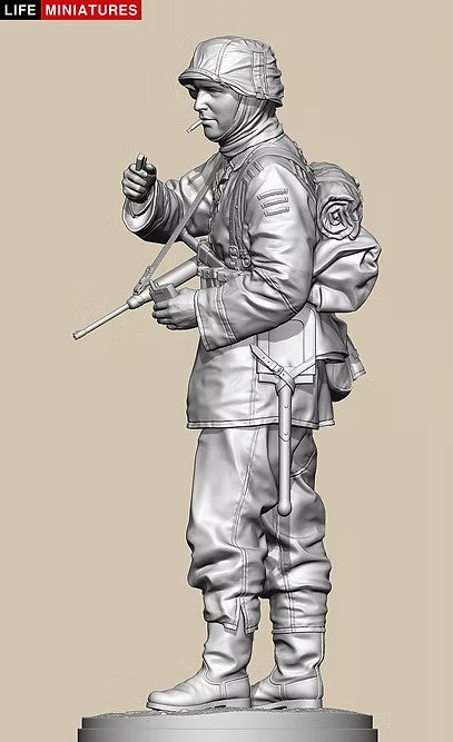 ライフミニチュア LM35008 1/35 WWII ドイツ ポトー迎撃戦 ハンセン戦闘団のM1カービンを持つ小銃手 バルジの戦い1944