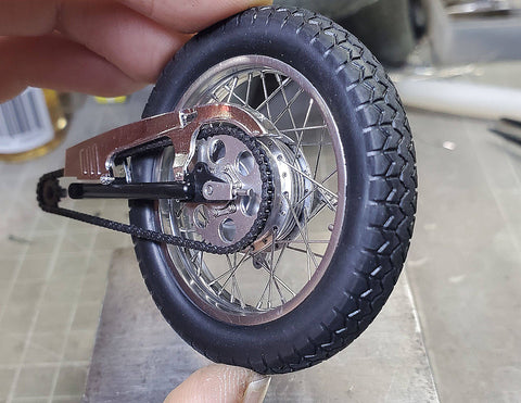 カレドモデル LT001 1/12 カワサキ 500ss MACHⅢ バイク用チェーンセット (ハセガワ用)