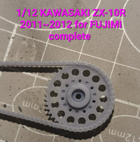 カレドモデル LT030 1/12 カワサキ ZX-10R 2011-2012 バイク用チェーンセット (フジミ用)