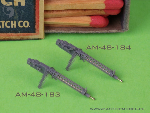 マスター AM-48-183 1/48 WWI ドイツ シュパンダウ LMG 08/15 機関銃 (2丁) - ショートチャージングハンドル付き