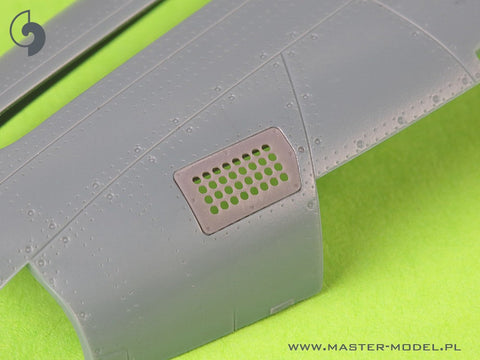 マスター AM-48-186 1/48 P-51 マスタング - キャブレターエアフィルターカバー - 標準穴タイプ（エデュアルド用）