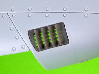 マスター AM-48-191 1/48 P-51 マスタング - キャブレター エアフィルター カバー - RAF ルーバータイプ - バージョンB (エアフィックス用)