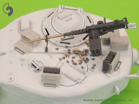 マスター GM-35-063 1/35 ブローニング M2HB .50 口径 (12.7mm)  戦車マウント用機関銃 - WWII型 (初期のトレイを備えた初期の M23 クレードル)