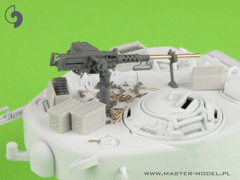 マスター GM-35-063 1/35 ブローニング M2HB .50 口径 (12.7mm)  戦車マウント用機関銃 - WWII型 (初期のトレイを備えた初期の M23 クレードル)