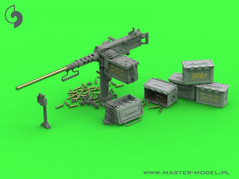 マスター GM-35-063 1/35 ブローニング M2HB .50 口径 (12.7mm)  戦車マウント用機関銃 - WWII型 (初期のトレイを備えた初期の M23 クレードル)