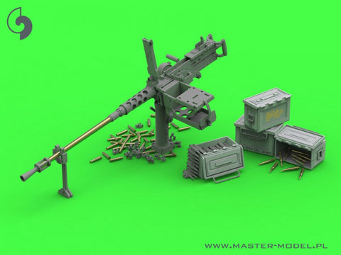マスター GM-35-063 1/35 ブローニング M2HB .50 口径 (12.7mm)  戦車マウント用機関銃 - WWII型 (初期のトレイを備えた初期の M23 クレードル)