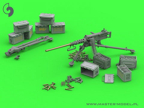 マスター GM-35-064 1/35 ブローニング M2HB .50 口径 (12.7mm) M3 三脚付き機関銃 - WWII型 (M2 弾薬箱付き)