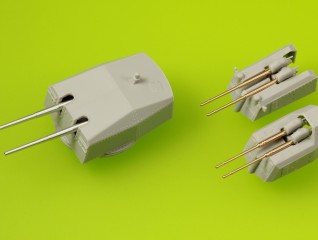 マスター SM-200-007 1/200 ドイツ戦艦 ビスマルク - セカンダリ&ヘビー AA 兵器の砲身 - 15cm (12pcs), 10,5cm (16pcs)