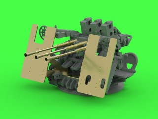 マスター SM-200-013 1/200 日本海軍 九六式25mm三連装機銃（初期型） - オープンリング照準器付き（4基入り）